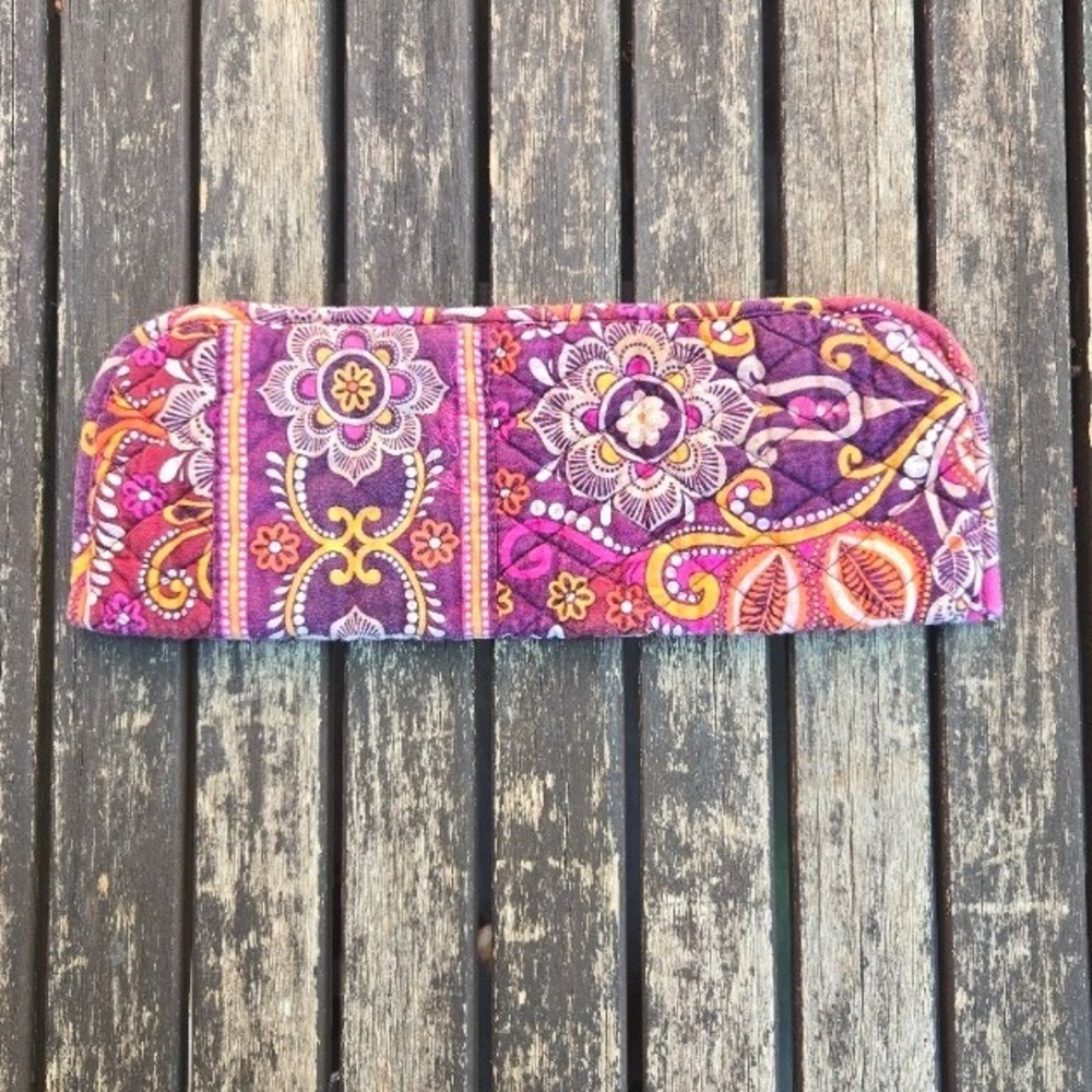 Vera Bradley Quilted Cotton Eyeglass Case Sleeve Pouch African Violet